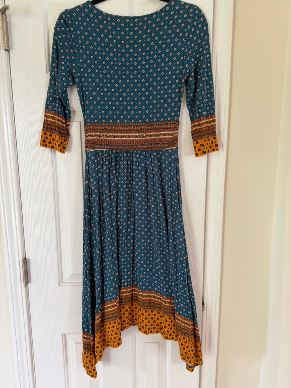 Anthropologie Maeve Beloved Tie Front Midi Dress Women’s XS Boho Indie Sleaze - Picture 6 of 11